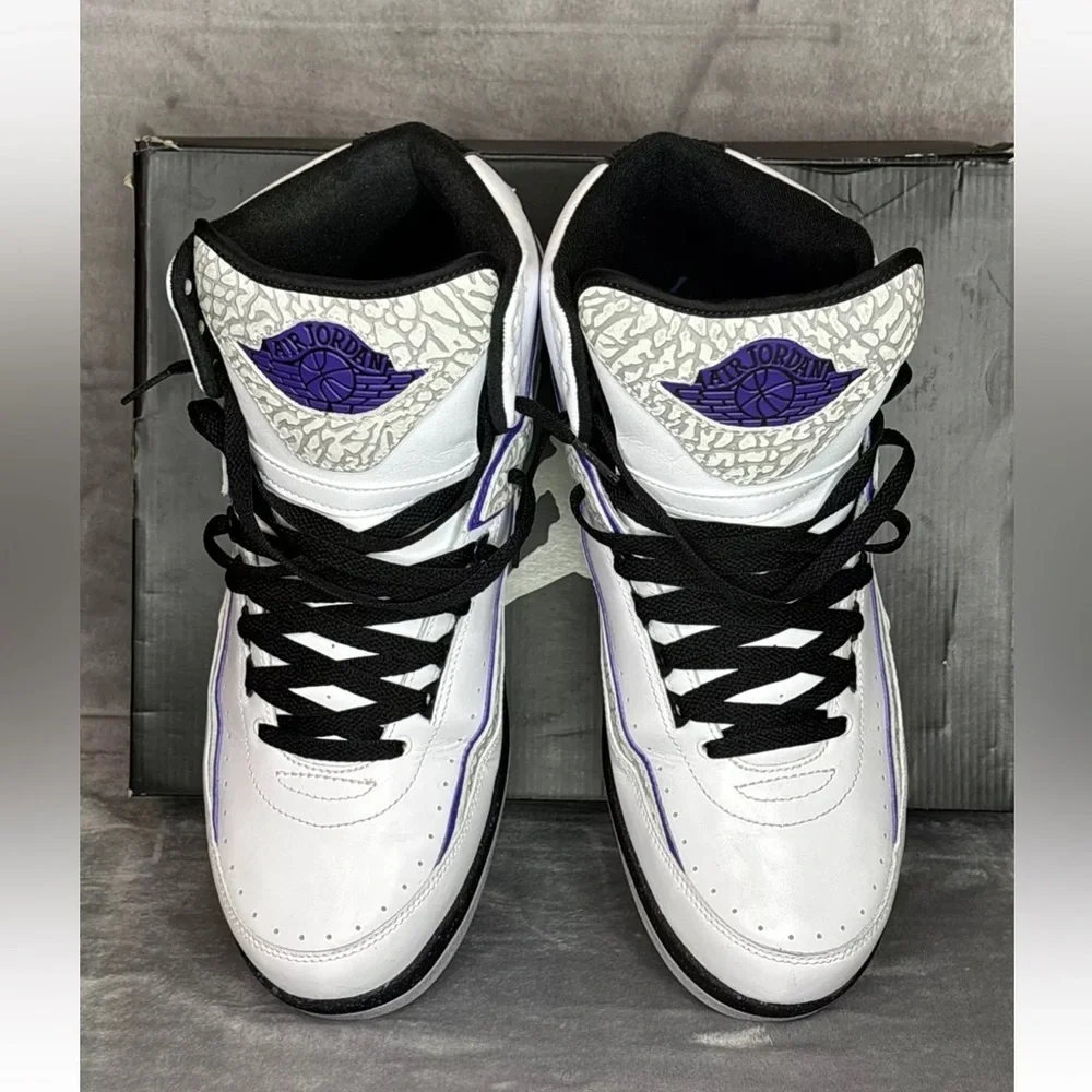 Nike Air Jordan 2 Retro Concord 2014 Size 13 White Purple OG Box